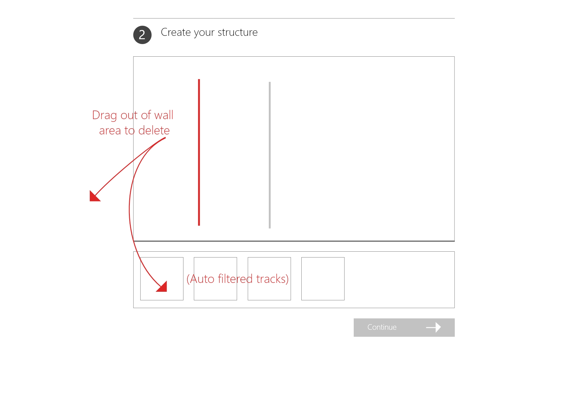 Mockup of tracks screen part 3